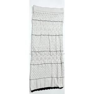 Olive And Oak Long Beige Knit Skirt, Stretch Material, Size Large